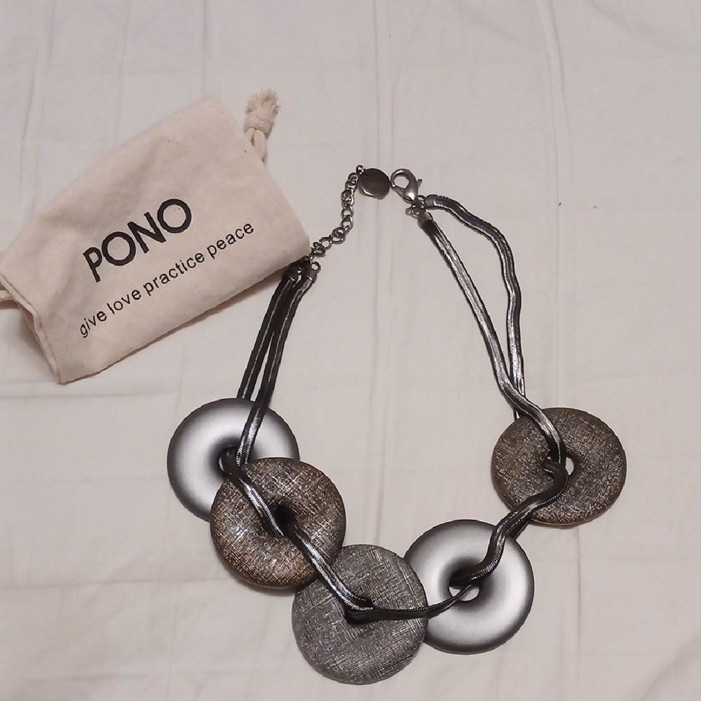 Silver and Gold Statement Necklace